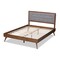Baxton Studio Ines Light Grey Upholstered Walnut Finished King Size Platform Bed 156-9409-9436 - alternate 9